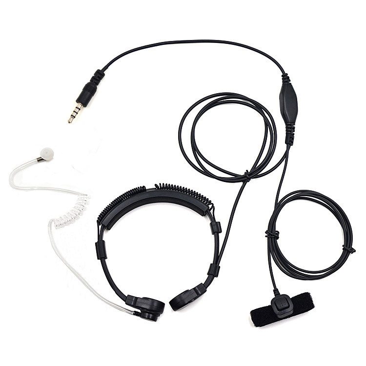 3.5mm Throat Mic Microfoon Headset Air Buis Oortelefoon voor iPhone 5 5S 6S 6 Plus XiaoMi Huawei smart Mobiele Telefoon