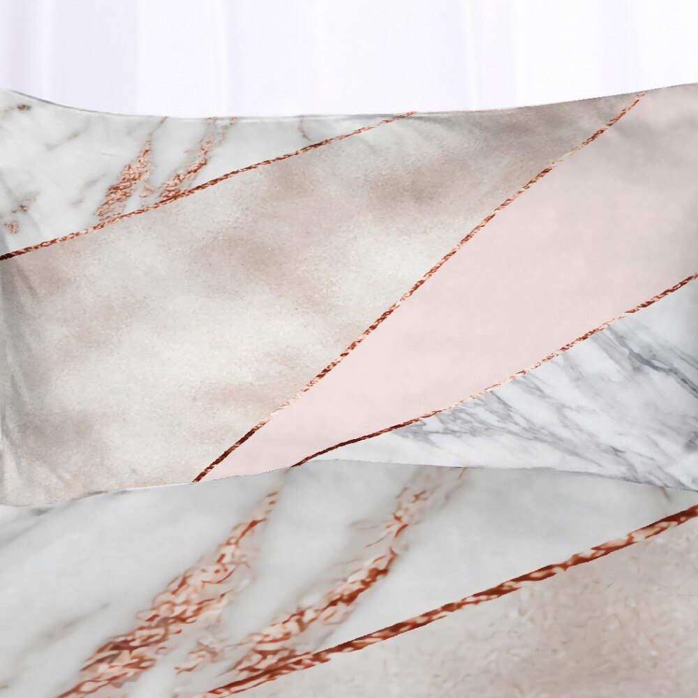MUSOLEI 3D Bedding Set Rose Gold Geometric Marble texture Duvet Cover Set Soft Comforter Cover Pillowcase Bed Set Unique