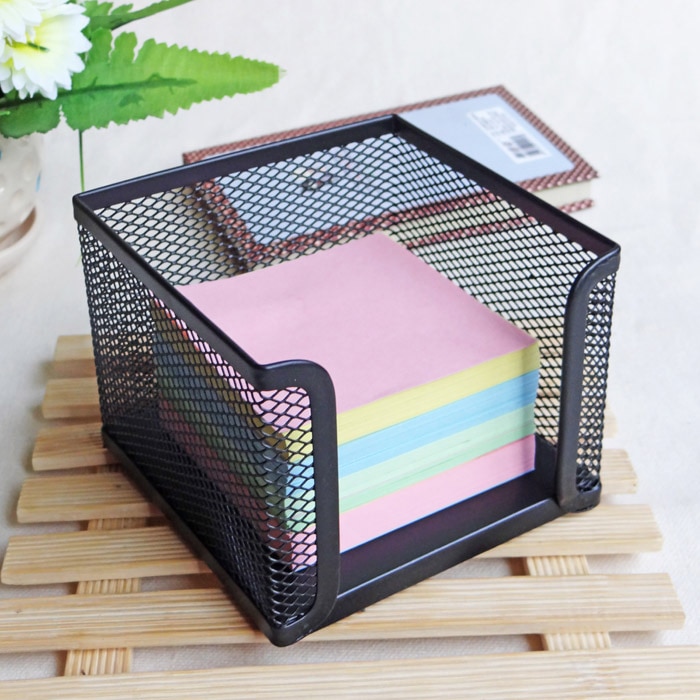 Office supplies stationery supplies desktop notes box wire mesh notes box of