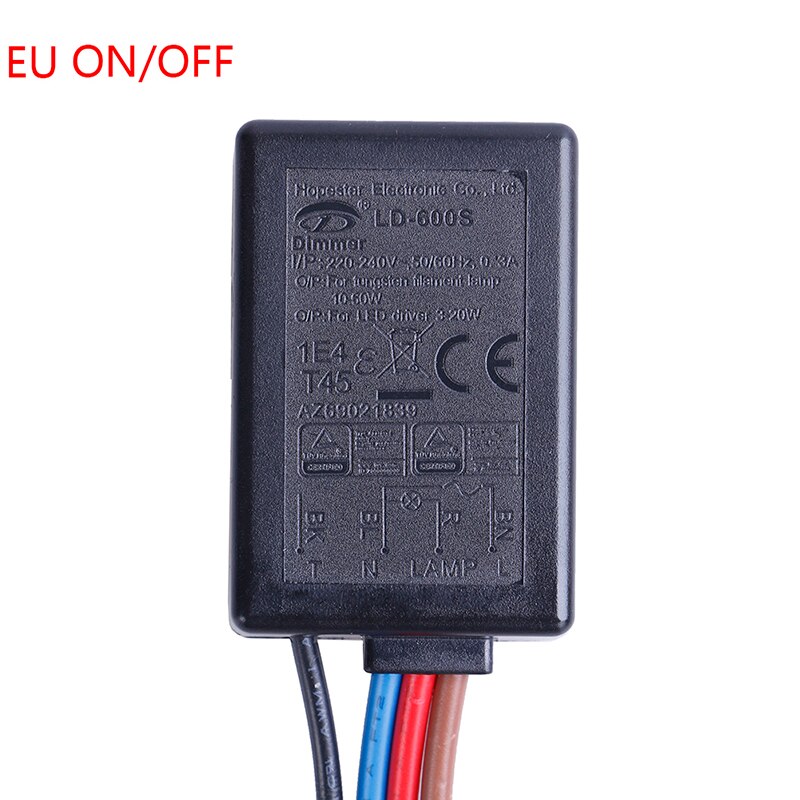 LD-600S Ingebouwde 3 Manier Vinger Touch Dimmer 25 ~ 150W Voor Tungslen Filament Lamp Of 3-25W Led Licht Ingang 220-240V Ac: EU1