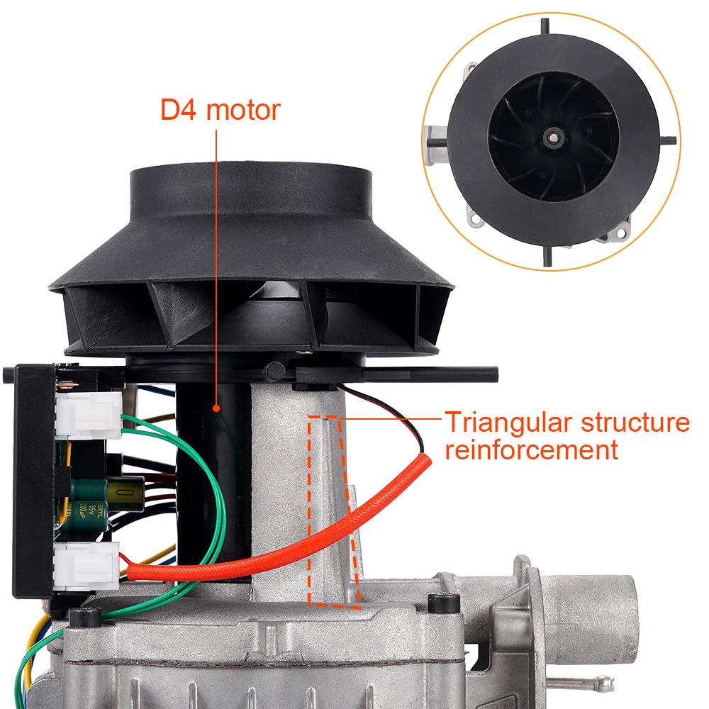 Calentador de estacionamiento de aire de 12V y 5kW, conjunto de Motor de ventilador de calentador de coche D4, piezas de Motor de arranque, calentadores de estacionamiento de aire diésel