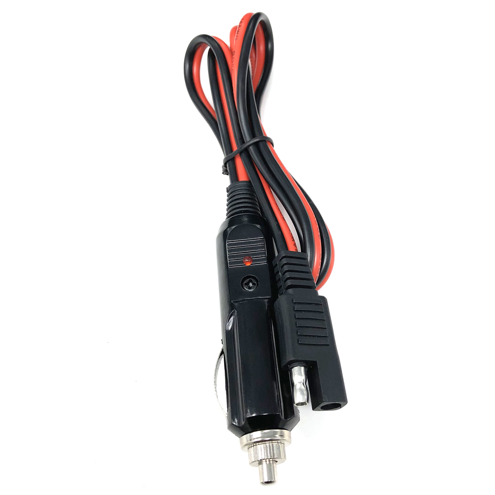 SAE Extension Cable Plug 100CM 12V Heavy Duty Car Cigarette Lighter 15A 14 AWG Electric Wires Pure Copper SAE Extension Cable