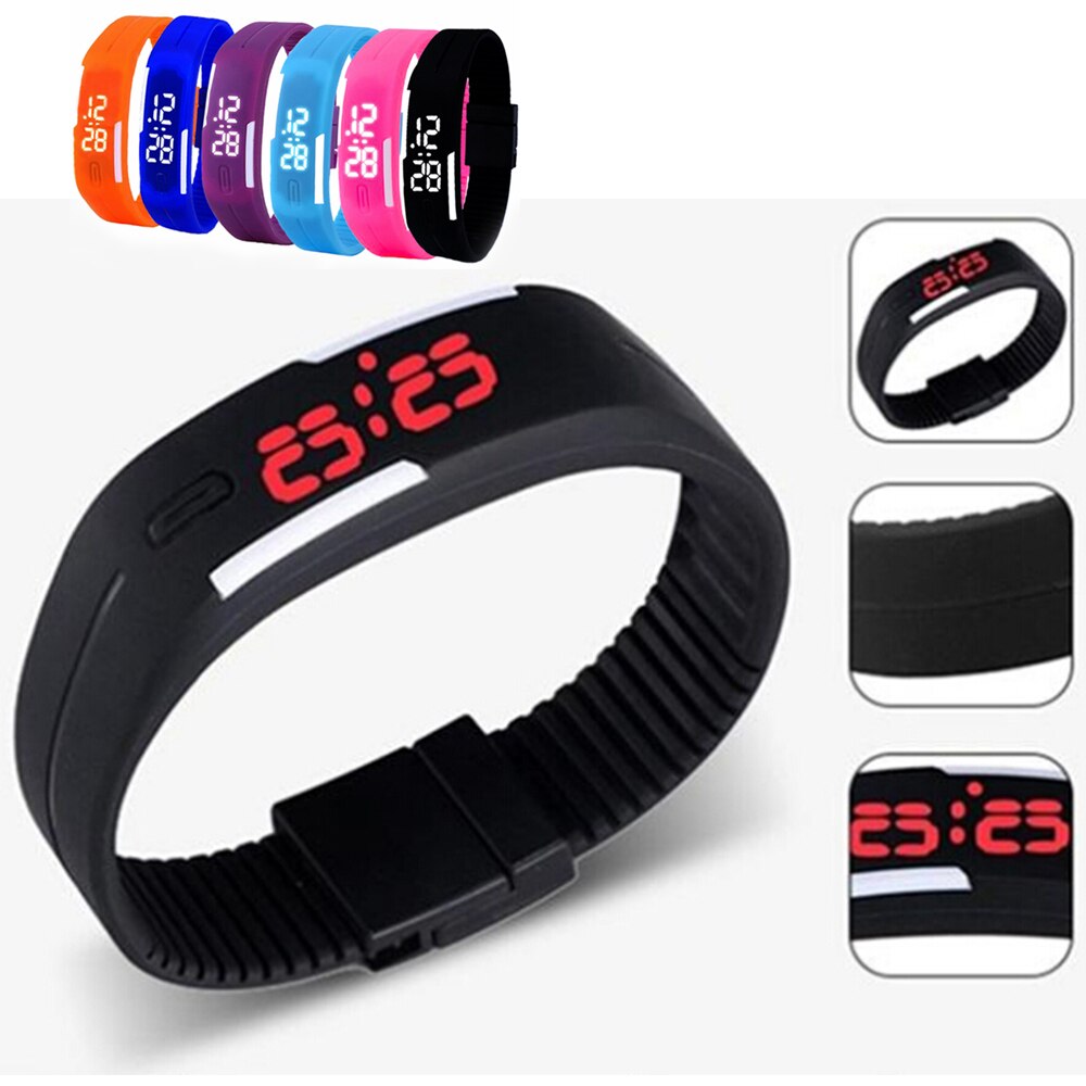 Digitale Horloge Voor Kinderen Led Rechthoekige Wijzerplaat Sport Kinderen Horloges Jongens Meisjes Klok Elektronische Vrouwen Montre Enfant