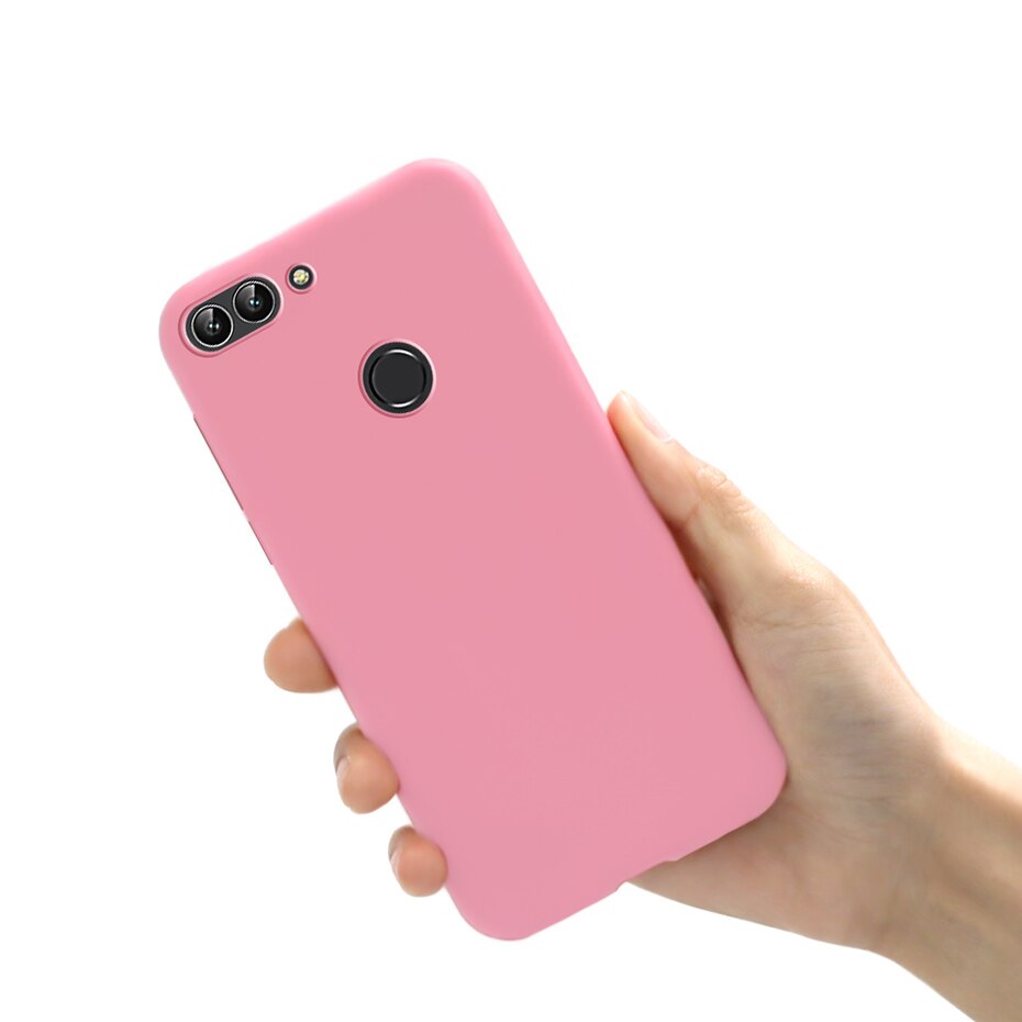 For Huawei P Smart Cases Silicone Soft TPU Back Cover For Funda Huawei P smart Case Cover Coque FIG-LX1 Psmart Phone Case: Pink