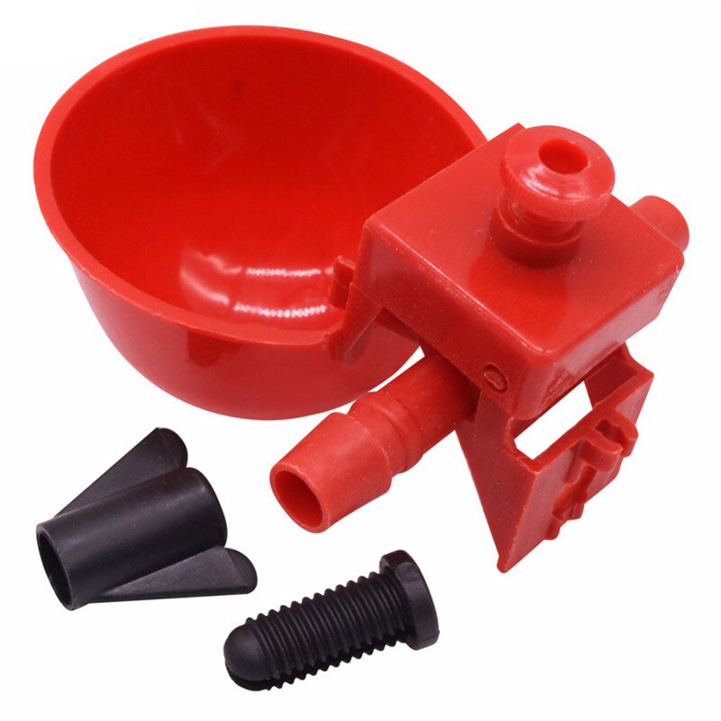 100 pcs Chicken drinking Cups Quail waterer bowls Bird red glass Animal husbandry tools Automatic Bird Coop Feeder Drinking Cups
