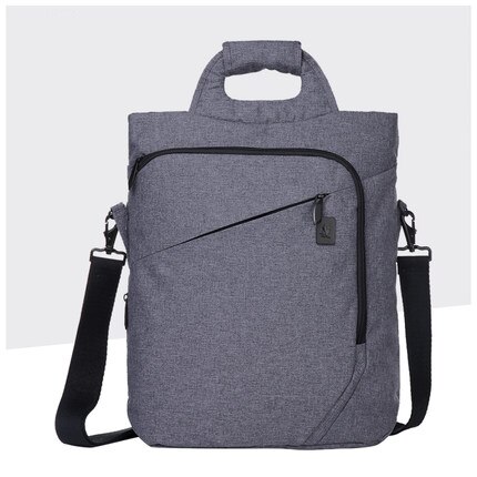 CAI Messenger Bag - 38x35x11cm - Laptop Shoulder Bag - Business Casual Tote - Unisex Oxford Fabric: Blue Grey