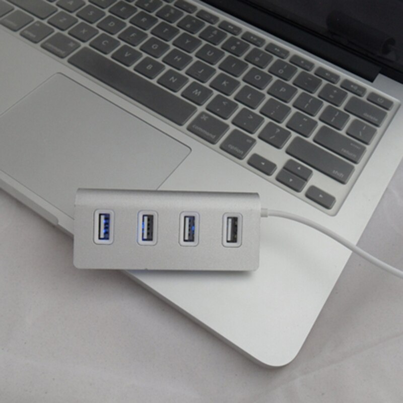Multi Usb 2.0 Hub 4 Port Adapter Splitter Interfaccia di Potenza per Macbook PC