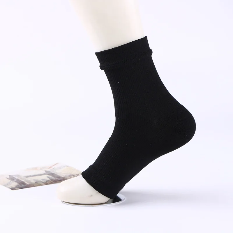 S-2XL chaussettes à bout ouvert hommes cheville Compression pied protéger ange manches talon soutien de la voûte plantaire soulagement de la douleur chaussettes de sport chaudes femmes chaussettes: S / Marine Bleu