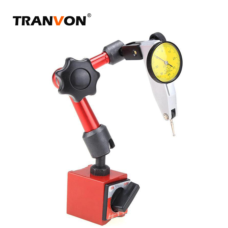 TRANVON Mini Magnetic Micrometer High Precision Dial Stand Universal Indicator Equipment Calibration Measuring Tool