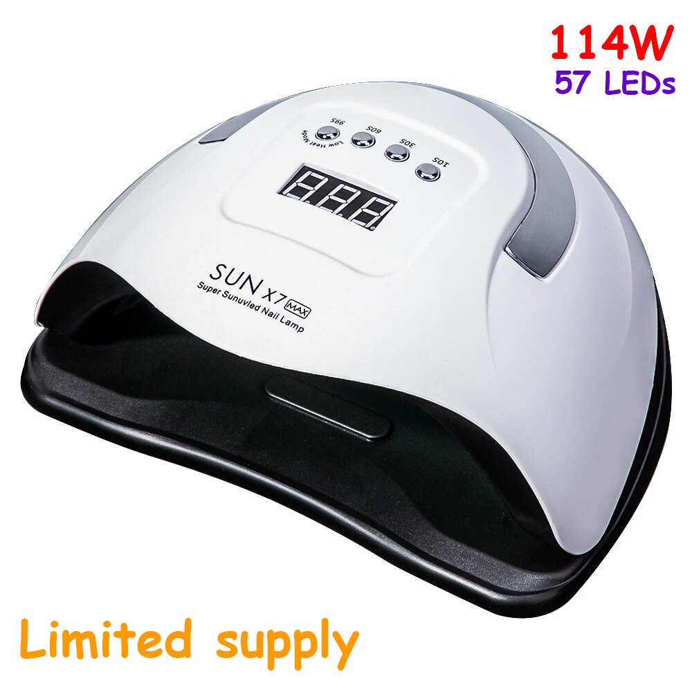 Dmoley Uv Led Lamp Nagel Droger 90W/72W Voor Alle Soorten Gel 45/36 Pcs Led Lamp Voor nagels Nail Art Manicure Gereedschap: 114W X7 MAX L