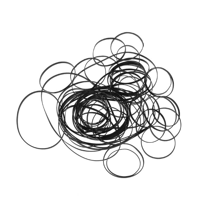 50 stk 2mm bredde universell blande kassettbånd maskinbelter assortert vanlig flat gummirem til opptakere walkman cd dvd-stasjon