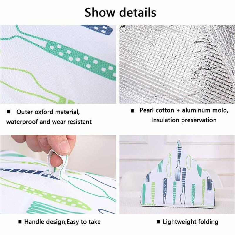 Foldable Food Cover BBQ Insulated Heat Preservation Resist Cold Dust Kitchen Fresh-keeping Lids