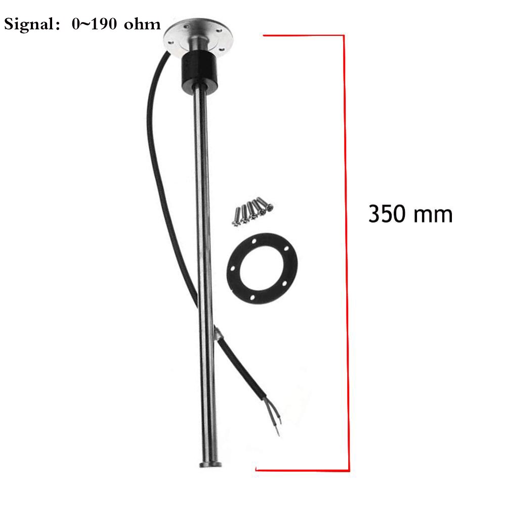 Stainless Steel Oil Liquid Tank Fuel Level Sensor 240ohm/ 190ohm Fuel Sending Unit Float Switch with 200 mm 300 mm 350 mm 450 mm: 350mm 0-190ohm