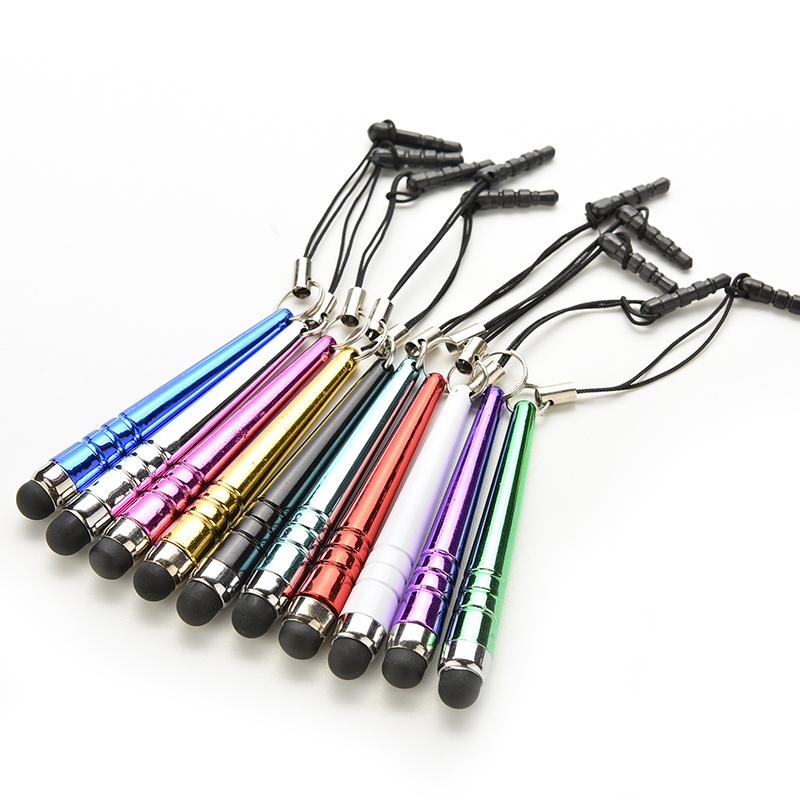 10Pcs /lot Universal Long Capacitive Screen Touch Pen Stylus For Smart Cell Phones Tablets Pens With Dust Plugs