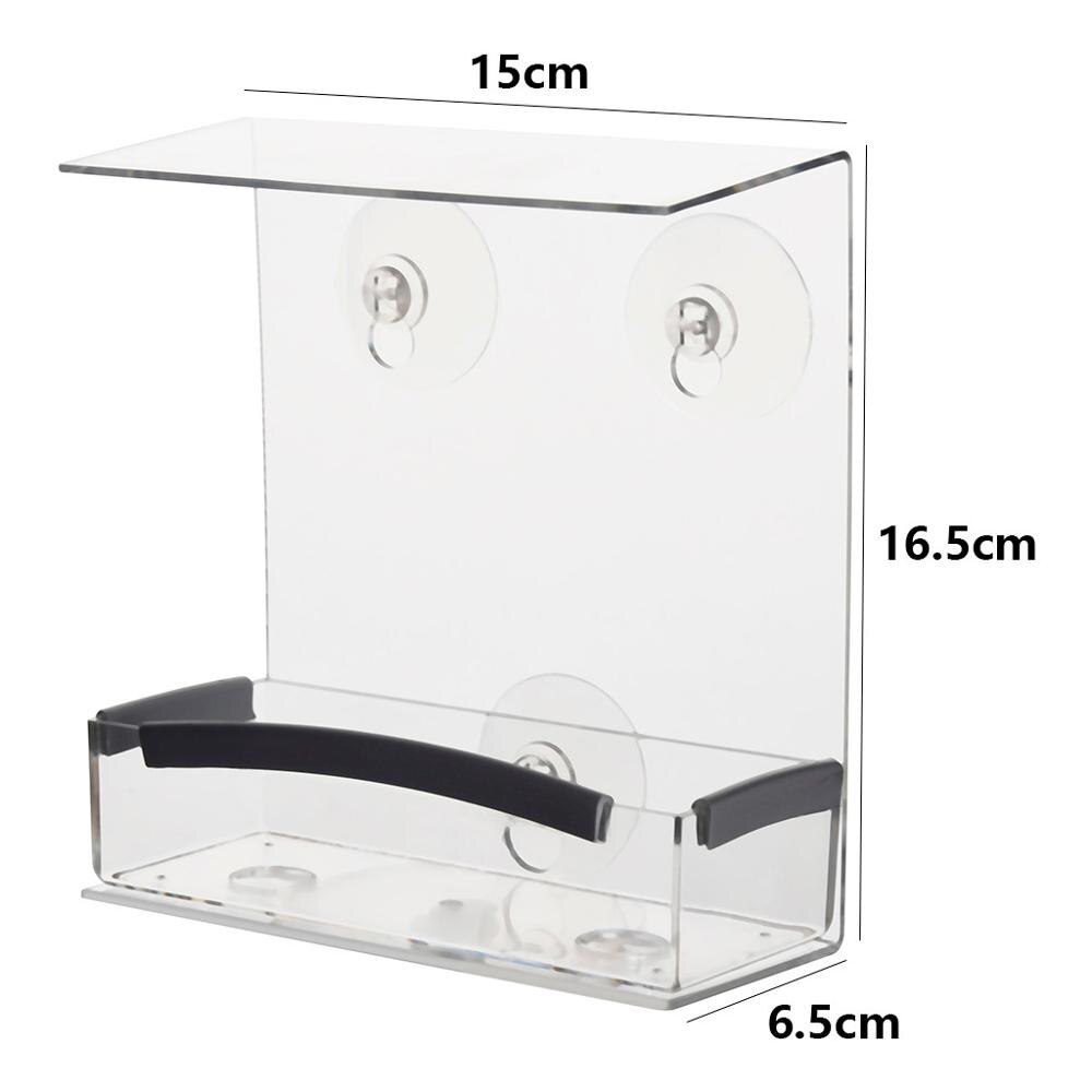Pet Bird Feeder Transparent Window Squirrel Proof Bird Feeder Window Bird Feeders FD