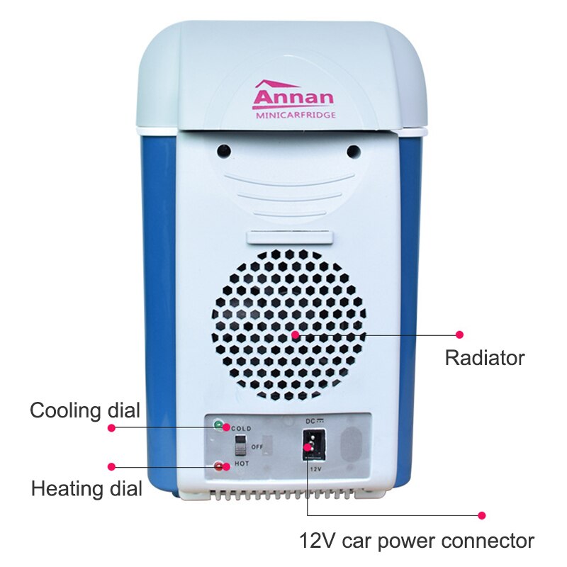 Smal Fridge 7.5L Vehicle Refrigerator Frozen Home Appliances Low Noise Heating Face Cosmetics Drink Fridge Cooler Warmer Fridge