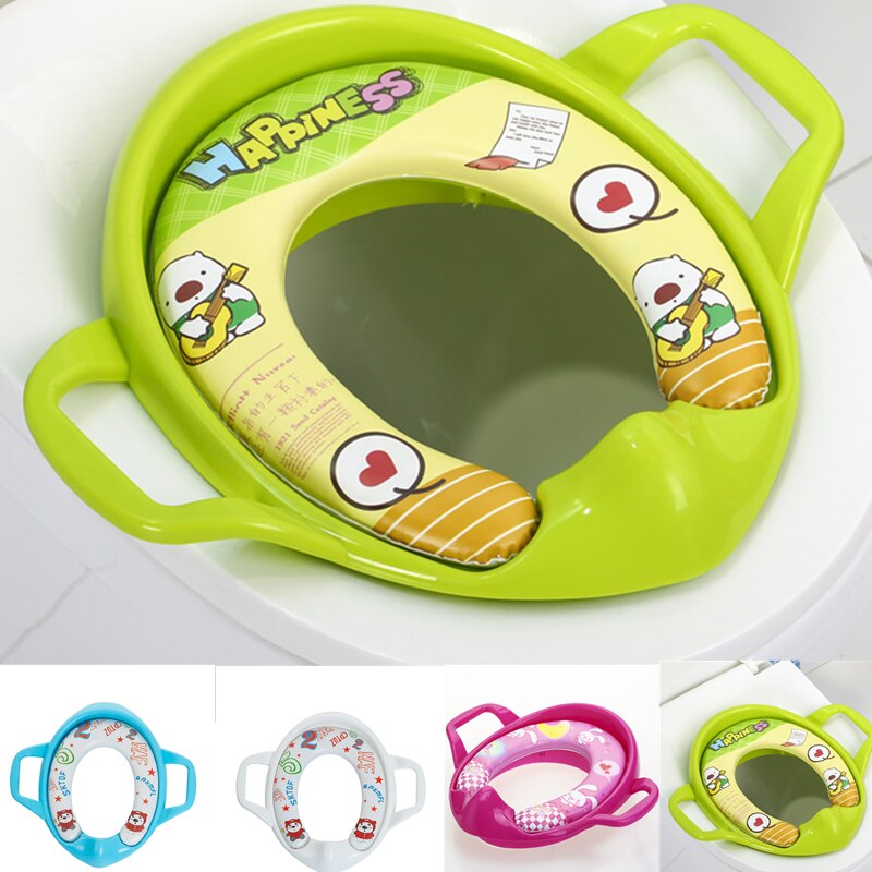 Baby Kind Peuter Kids Portable Veiligheid Zetels Zachte Toilet Training Trainer Potty Seat Handgrepen Urinoir Kussen Pot Stoel Pad Mat