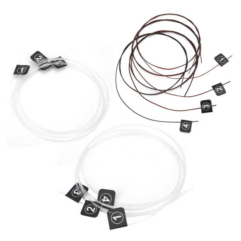 4Pcs Ukulele Carbon Strings Fluorocarbon Fiber Strings For 21/23/26in Guitar Instrument Parts for Ukulele Universal Strings