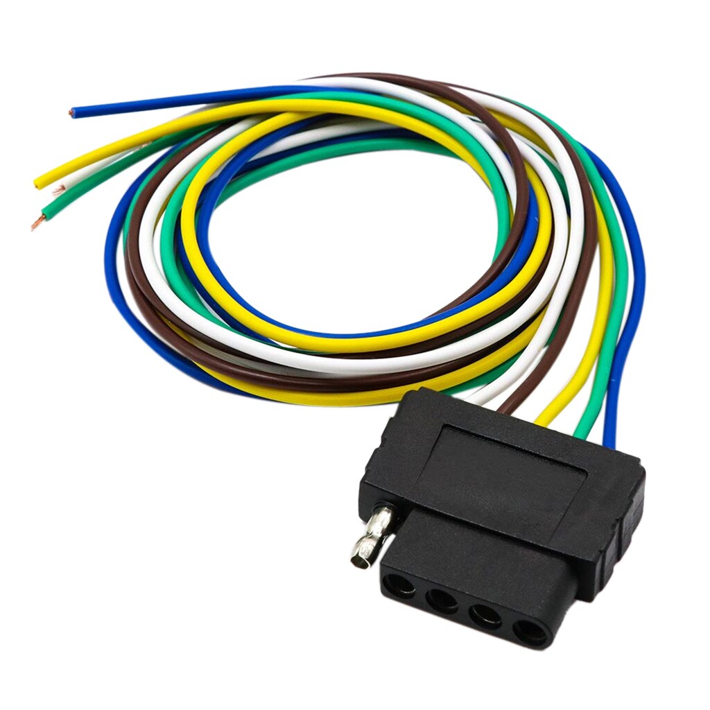 5Way Flat Trailer Wire Harness Extension Connector Socket with 36'' Cable US