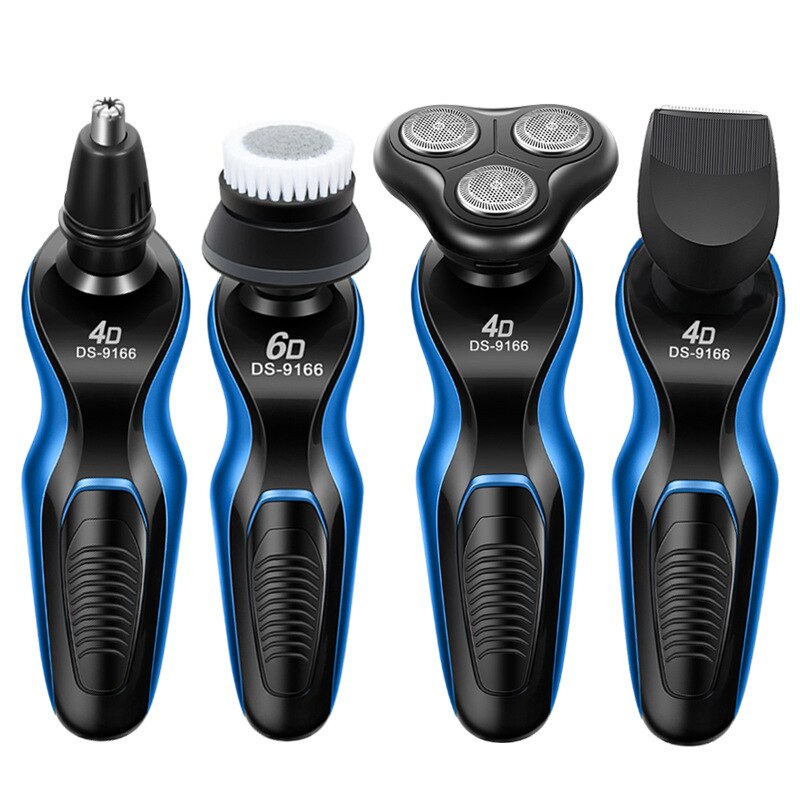 Rasoir électrique multifonction pour hommes, mise à niveau 4D 6D, Rechargeable USB, voiture entièrement lavable, 4 en 1, artefact de rasage: 4in1