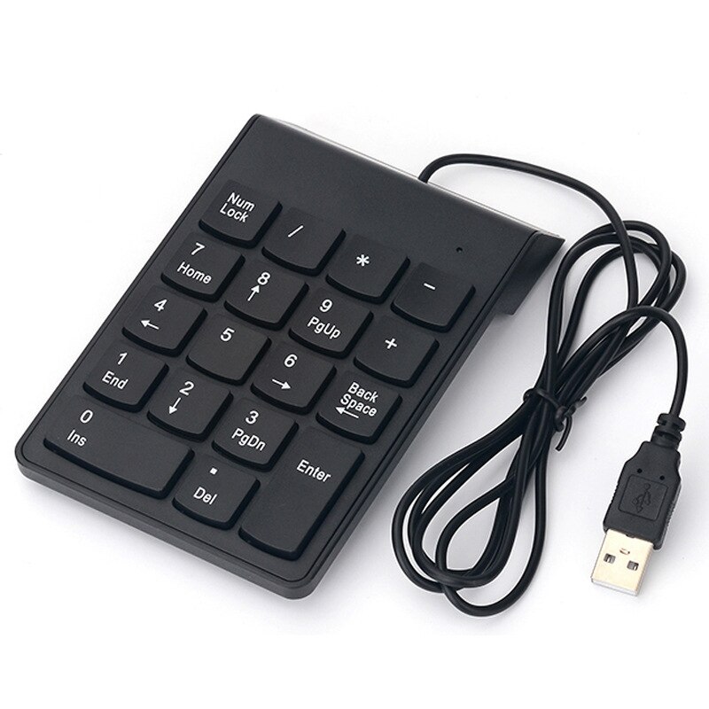 Mini Wired Numeric Keypad USB Cable Keyboard 18keys Calculator Keyboard For Laptop PC Notebook Computer