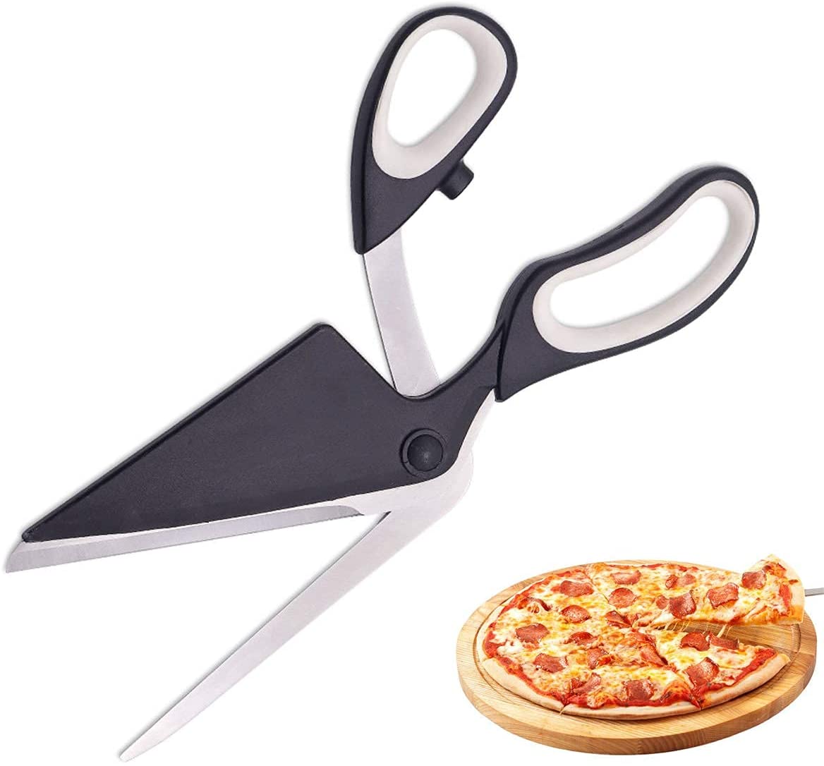 Multifunctional Pizza Scissors Stainless Steel Scissor Cut Pizza Slicer Detachable Cutting Tools For Restaurant Kitchen