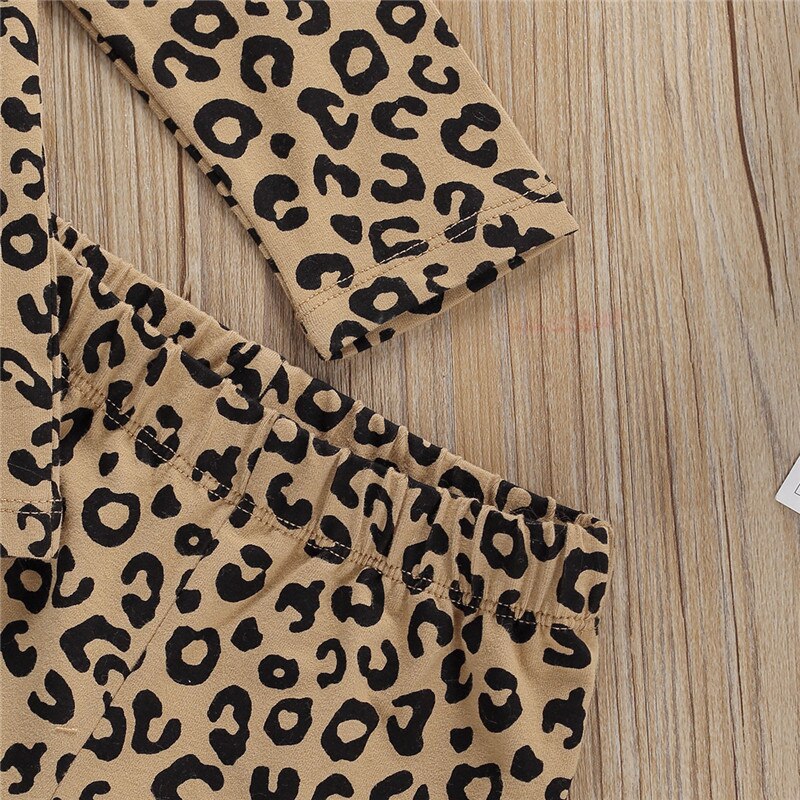 kid Baby Boys Girls Sleepwear Pajamas Set Children Kids Print Leopard pyjamas kids Lounge Wear Cotton Girls pijama infantil