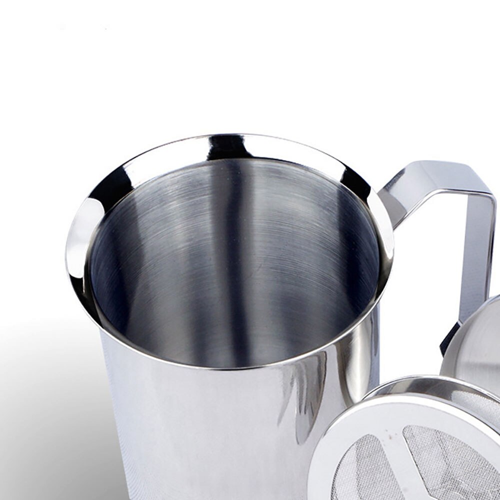 500Ml Handmatige Melkopschuimer Rvs Cappuccino Melk Creamer Schuim Mesh Koffie Foamer Creamer Keuken Applicance