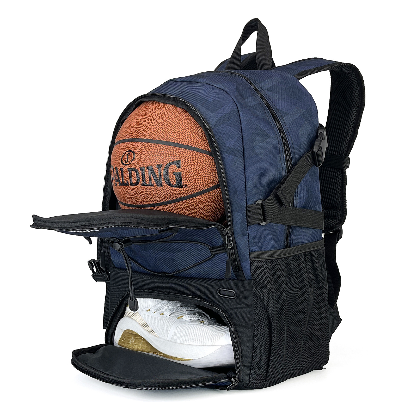 Sporttasche mit separatem Ball halter Basketball rucksack großes Schuh fach für Basketball Fußball Volleyball Schwimm gymnastik Reisen: Kakifarbig