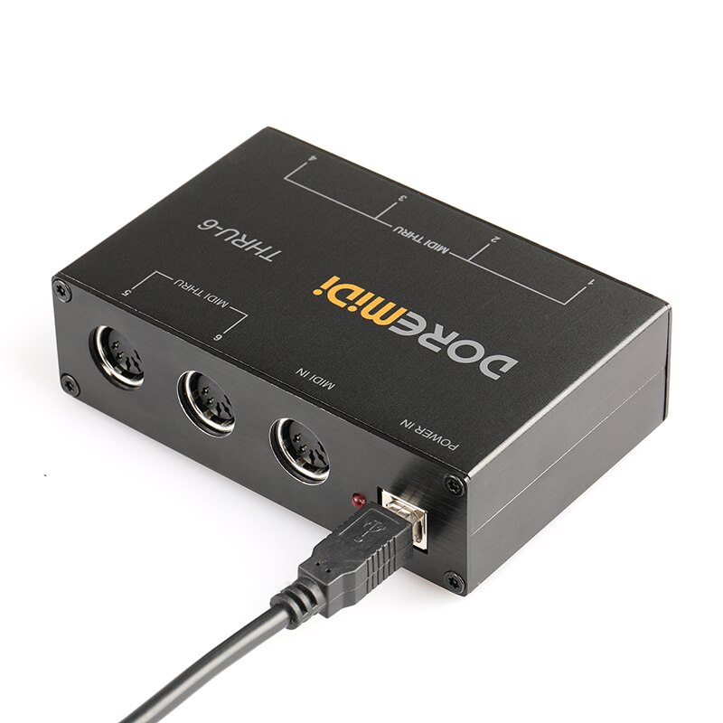 Doremidi Thru-6 Midi Thru 6 Thru Box Controller Adapter Converter 1 Input En 6 Uitgang