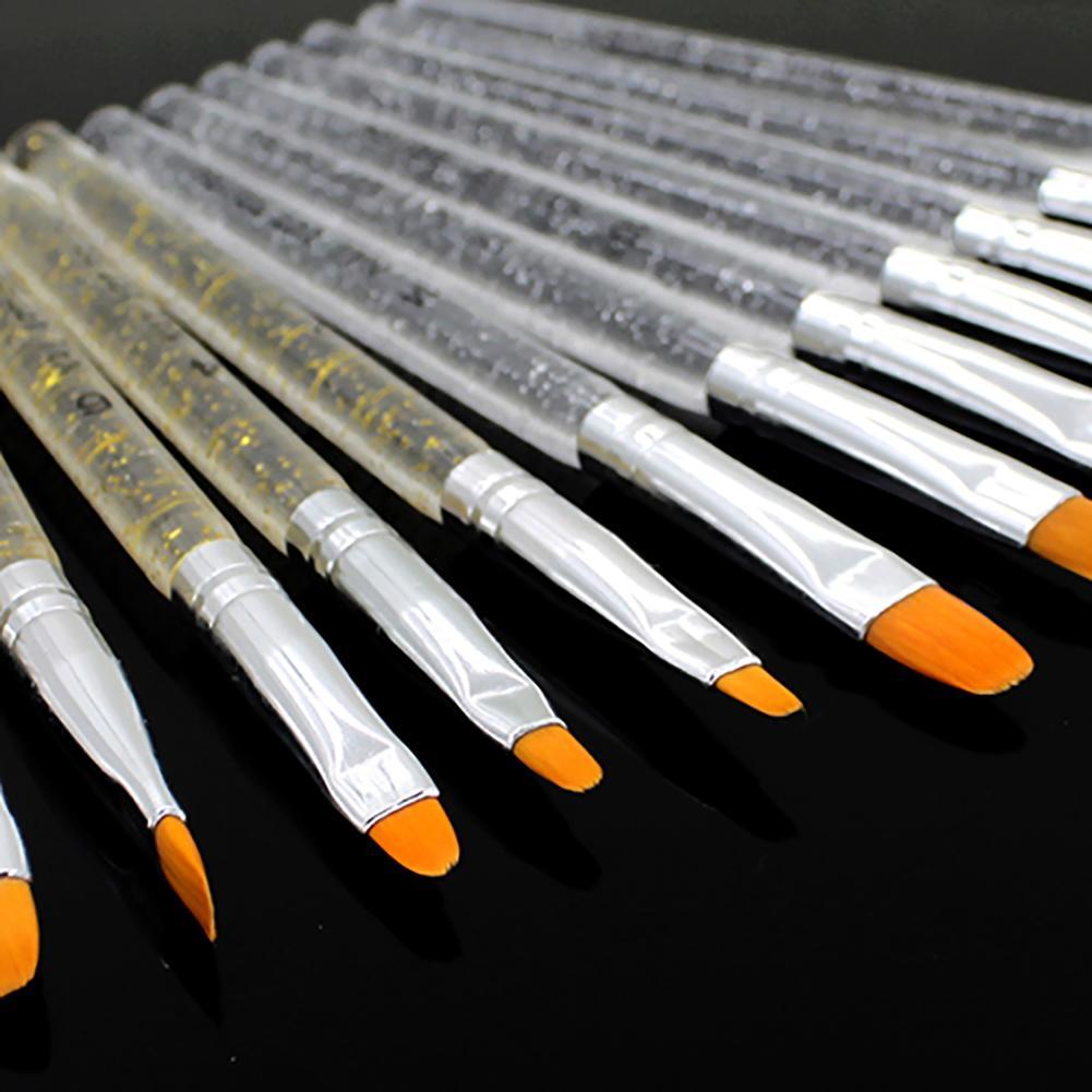 7 Stuks Uv Gel Brush Pen Nail Art Diy Schilderij Tekening Borstel Sets