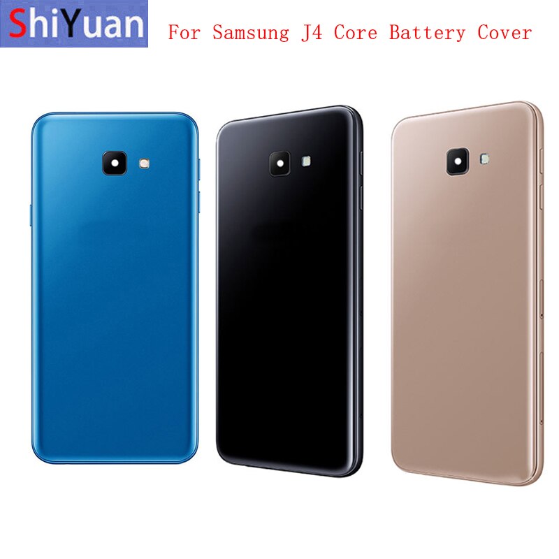 Batterij Case Back Cover Deur Behuizing Voor Samsung J4 Core J410F Met Chassis Midden Frame Logo Vervangende Onderdelen