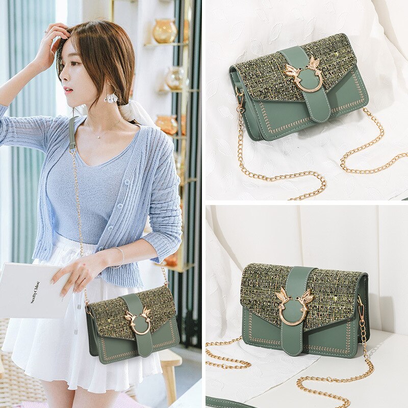 Mini håndtasker kvinder skuldertasker retro bred skulderrem messenger taske pung simple style crossbody tasker