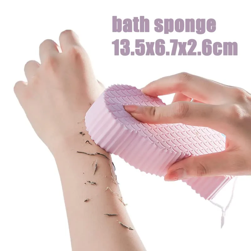 Wiederverwendbarer Rückenschrubber, Duschwand, Saugnapf, Bad, Rückenmassage, Haarbürste, Fußwäsche, Silikonmatte, rutschfest, saubere abgestorbene Haut, Badezimmer: Rosa