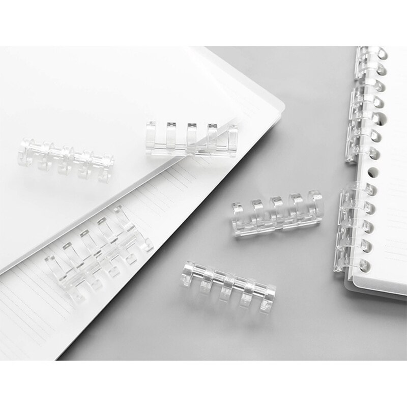 Plastic 5-ring Binding Clip 0.63" Diameter 5-ring Binding Coils Binding Comb