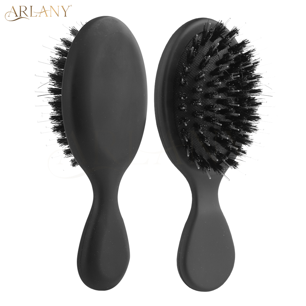 ARLANY-peine de pelo de cerdas de jabalí, Mini peine antiestático para masaje del cuero cabelludo, cepillo para el pelo, cepillo de cojín desenredante, herramienta de peluquería