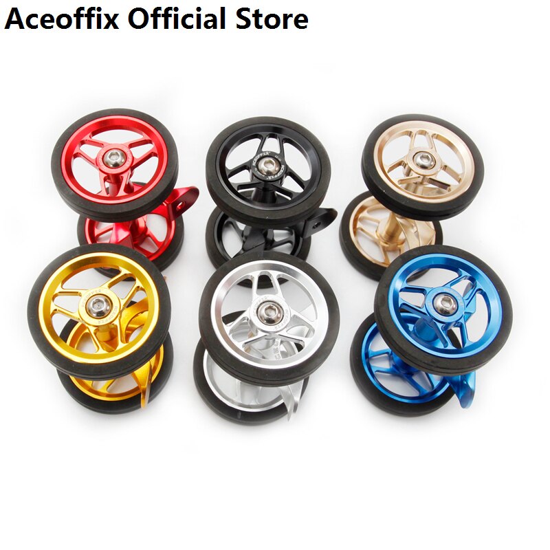 ACEOFFIX-Rodillo de guardabarros de bicicleta plegable 2022, para Brompton, rueda doble Easywheel, 52mm, FE3S