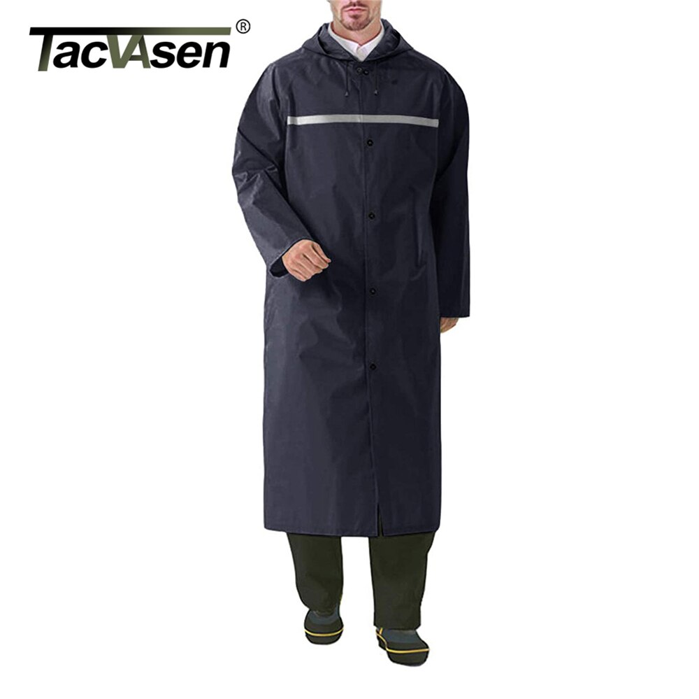 TACVASEN Waterproof Rain Jackets Men's Outdoor Raincoats Water Resistance Raincoat Hiking Camping Working Rainwear Hooded Jacket