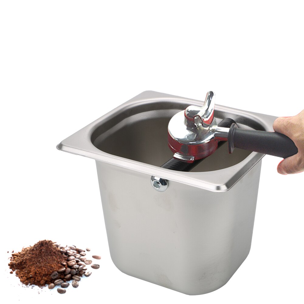 NICEYARD Practical Anti Slip Coffee Knock Box Espresso Knock Box Durable Coffee Supplies Two Size Stainless Steel Kitchen Tool