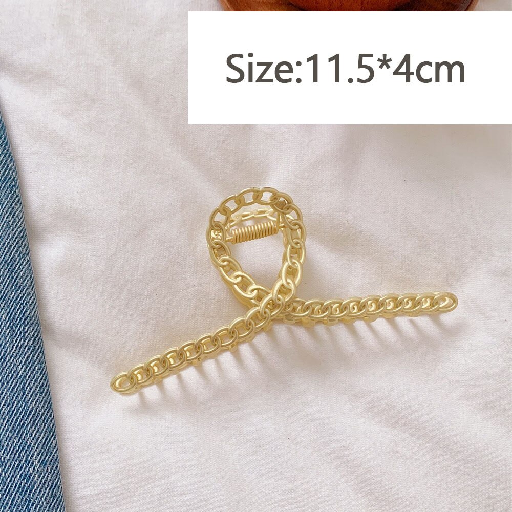 Las mujeres pelo Clips hueco tiburón pulpo Clip geométrica horquilla con perlas gran elegancia broche para peluquerías accesorios para el cabello: Twist