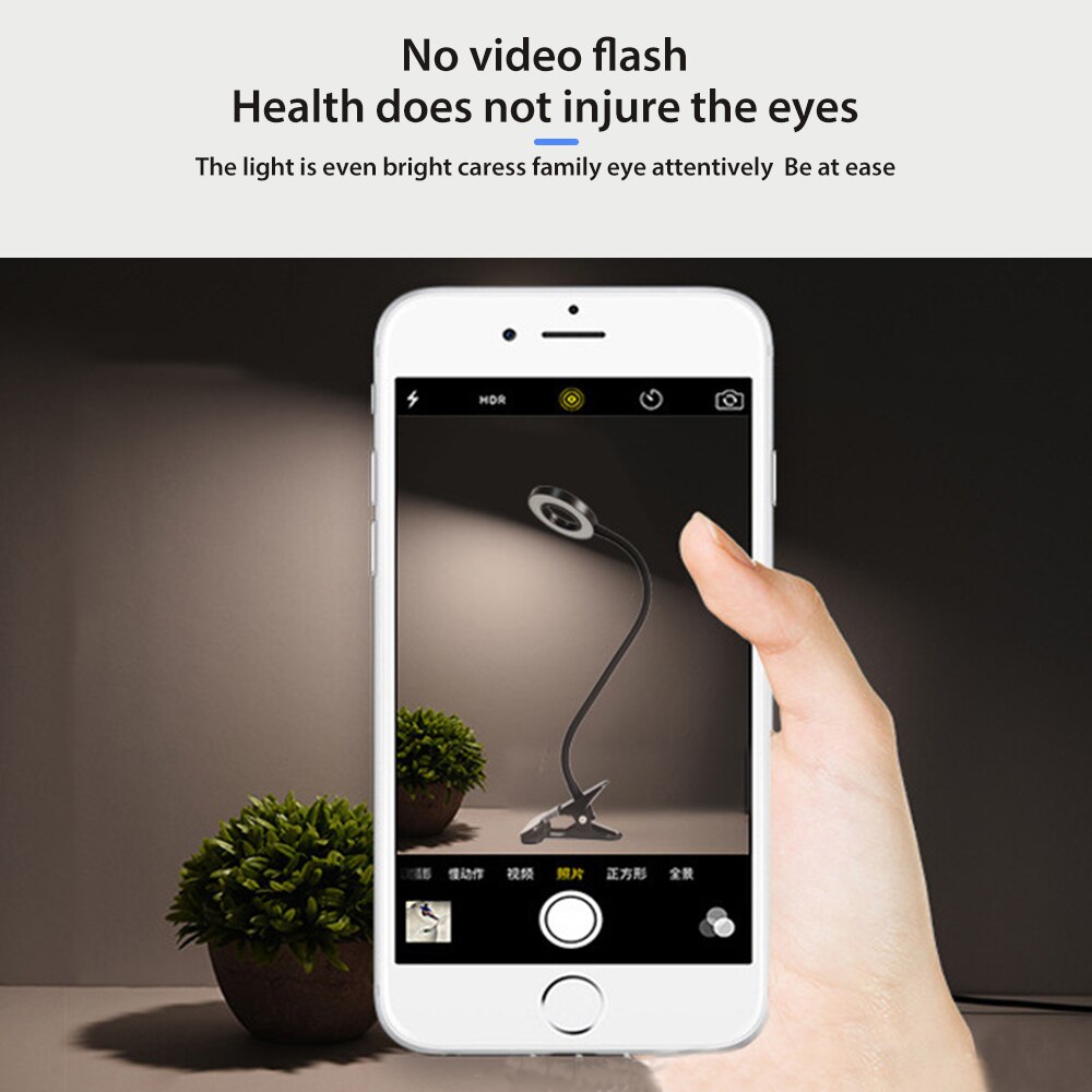 Table Lamp Led Desk Lamp Touch Clip Study Lamps Magnifier Gooseneck Desktop usb Table Light For Study Room Bedroom Travel