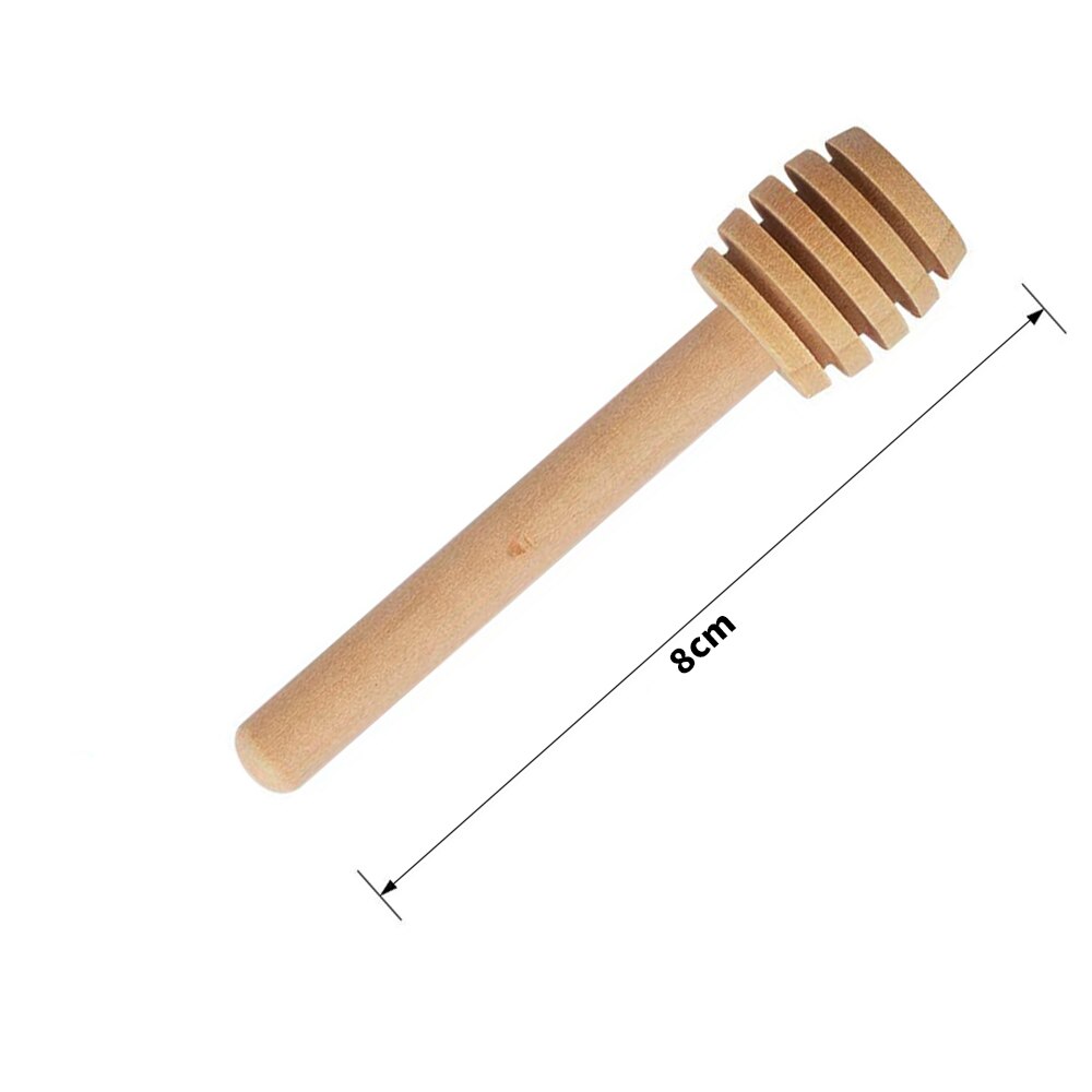Mini træ honning ske honning træ rørebar til honning krukke leverer miljøvenligt langt håndtag blandestok dessert værktøj