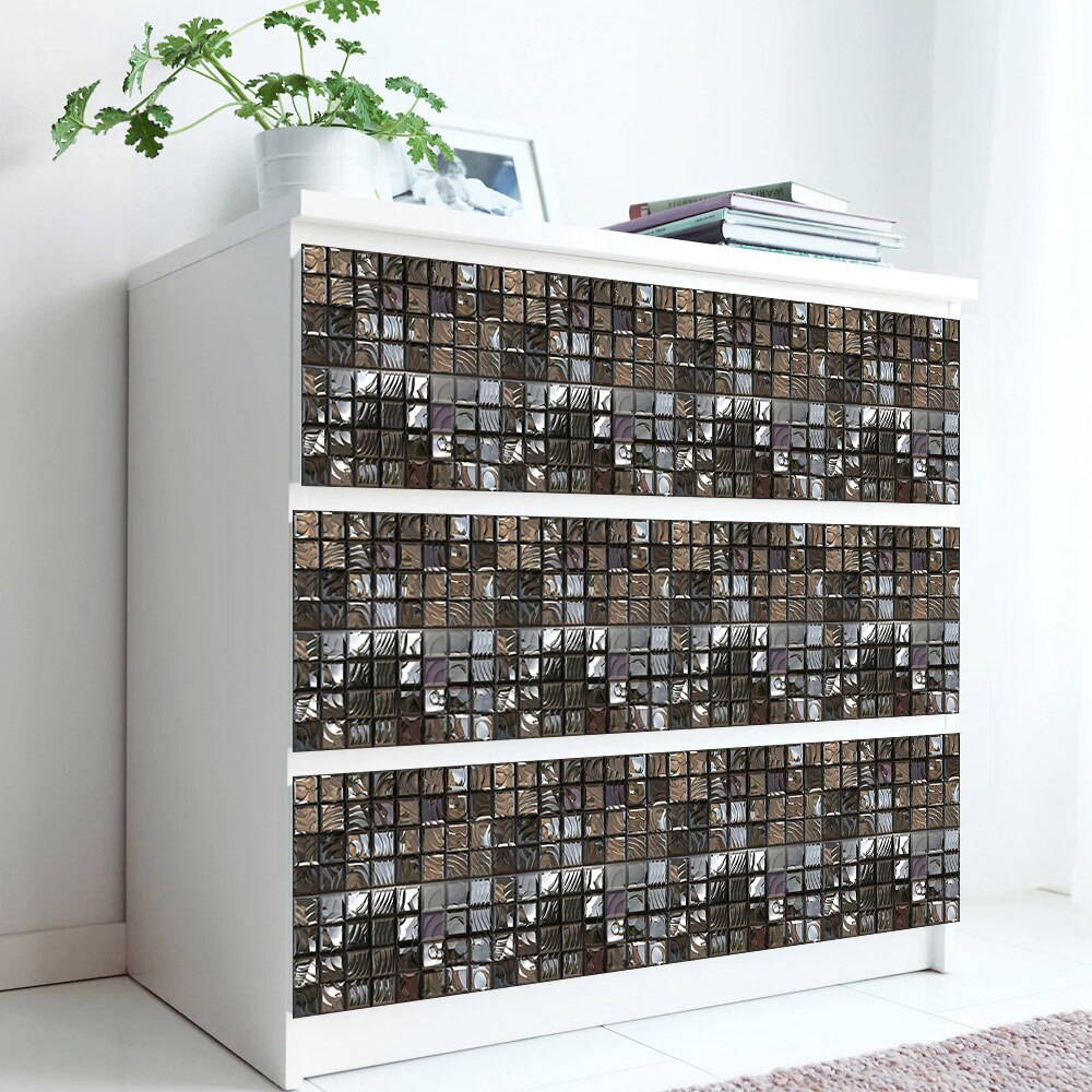 Mosaik fliser klistermærke vægdekoration selvklæbende køkken badeværelse mosaik væg klistermærke køkkenskab kunst vægmaleri pvc vægoverføringsbillede