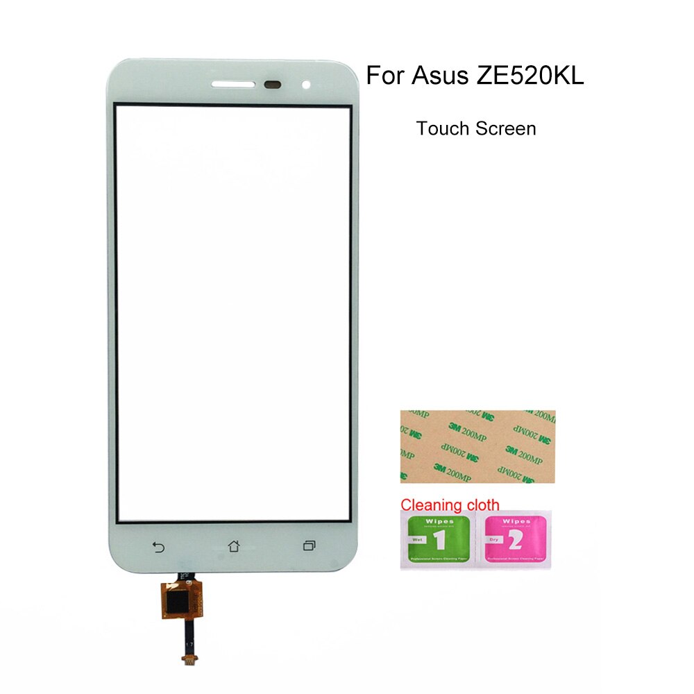 Écran tactile 5.2 pouces pour Asus ZenFone 3 ZE520KL Z017D Z017DA, pièce de rechange pour verre: White No Tools