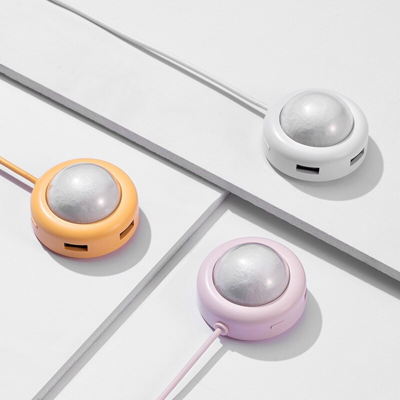 USB Hub 4 Ports Splitter Adapter Multi-Port Cute Light Hub Charger Extender for PC Laptop Phone USB Flash Disk