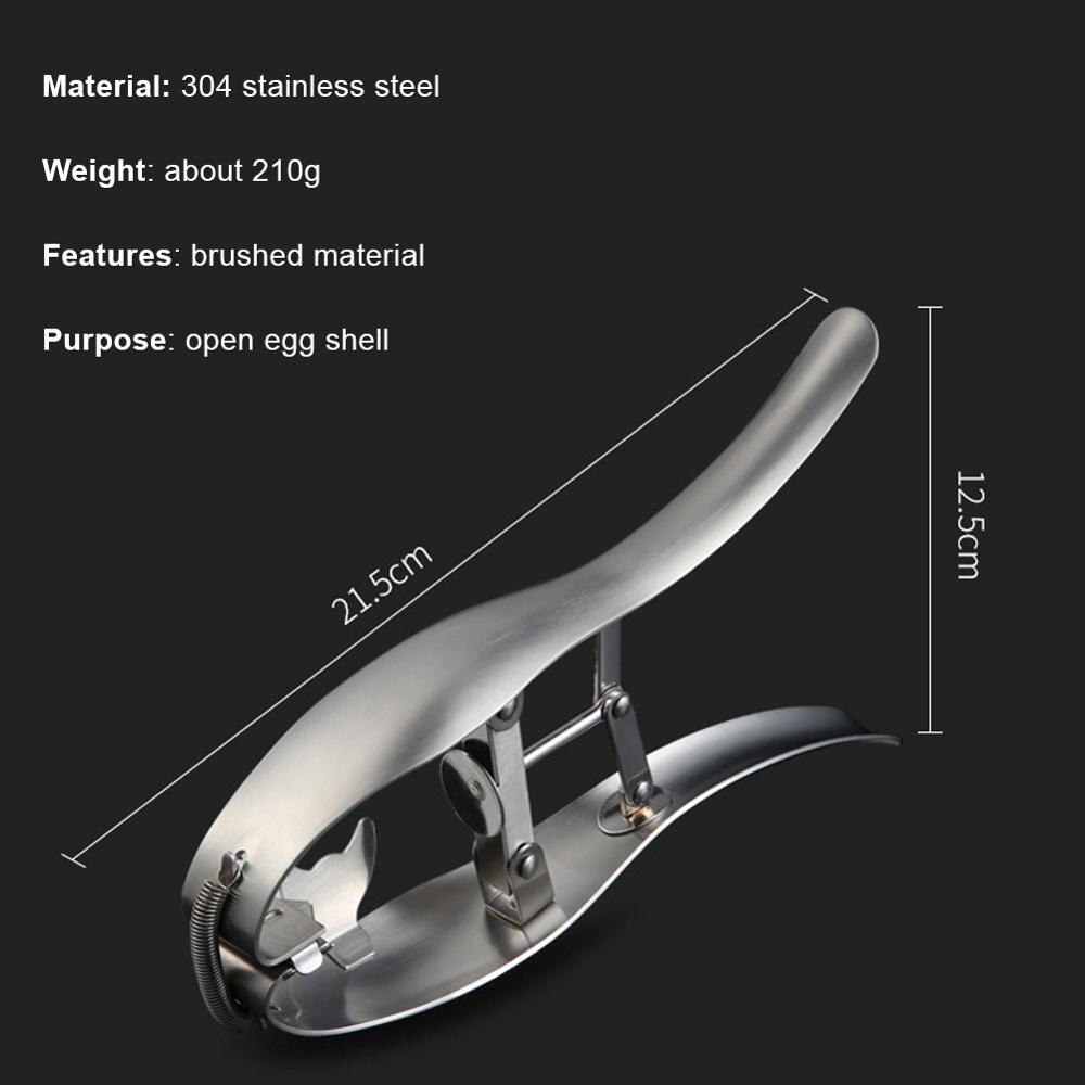 Ei Schaal Breker - Roestvrij Staal Ei Cutter - Draagbaar Ei Separator Gadget - 21.5x12.5cm