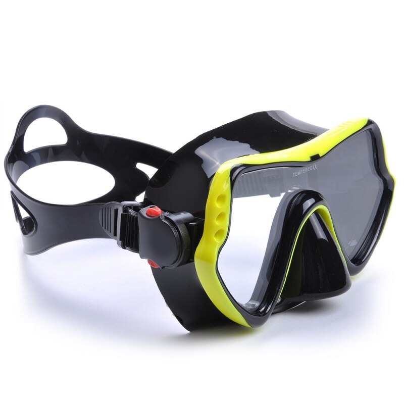 Yfxcreate Professionele Skuba Duikbril Bril Wide Vision Watersport Apparatuur Onderwater Duiken Bril 200-1000: yellow A
