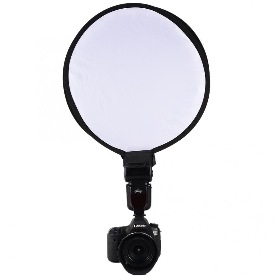 Difusor de Flash en la parte superior para cámara, Softbox portátil, redondo, 30Cm, 40Cm: 40cm