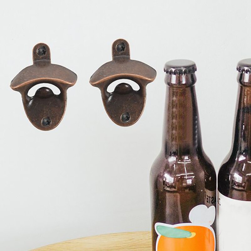 30- pak flaskeåbner vægmonteret rustik ølåbner sæt vintage look med monteringsskruer til køkkencafé barer