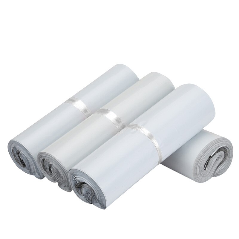 Lot de 100 sacs de courrier blancs, enveloppe Express de 28cm x 40cm, sacs de rangement, sac de courrier, pochette d&#39;emballage en plastique à fermeture auto-adhésive